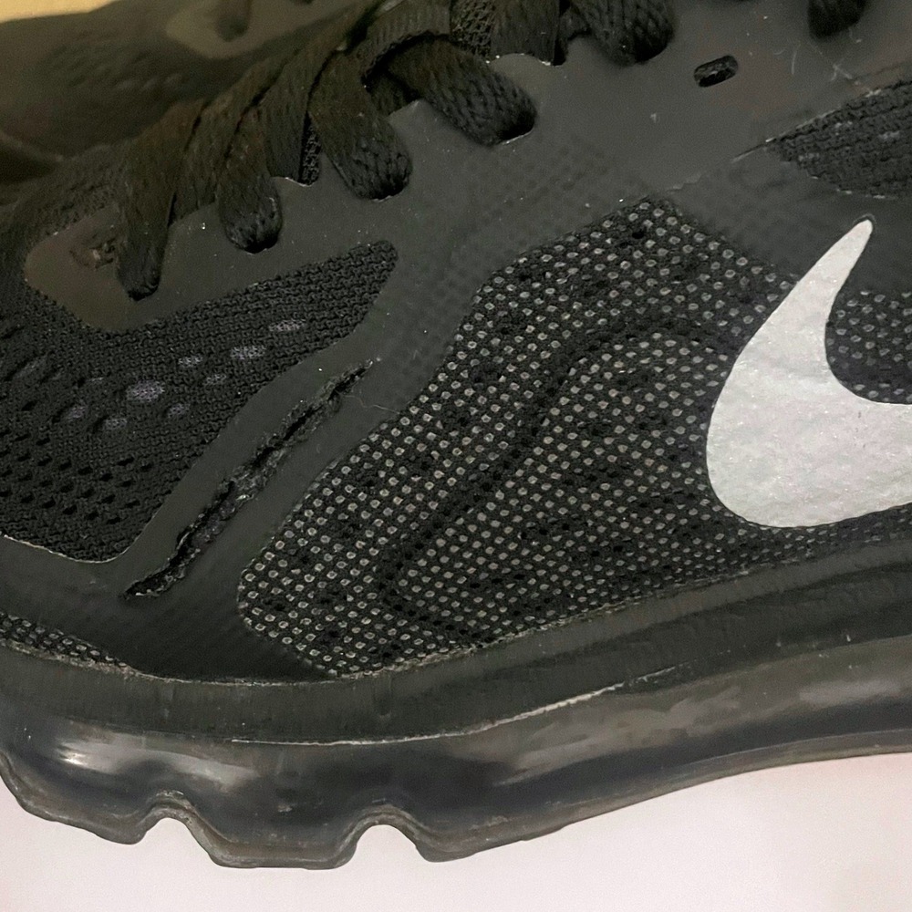 Nike Air Max 2014 Kids Shoes Black Reflective Silver 631334-001 Size 6Y - Picture 2 of 9